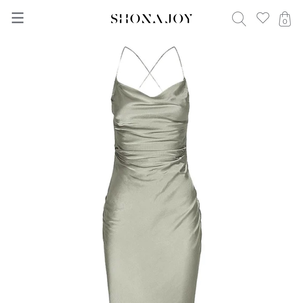 BNWT SHONA JOY LA LUNE LACE BACK MAXI DRESS SAGE US 6/ AU 10